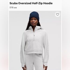 Lululemon scuba half zip hoodie